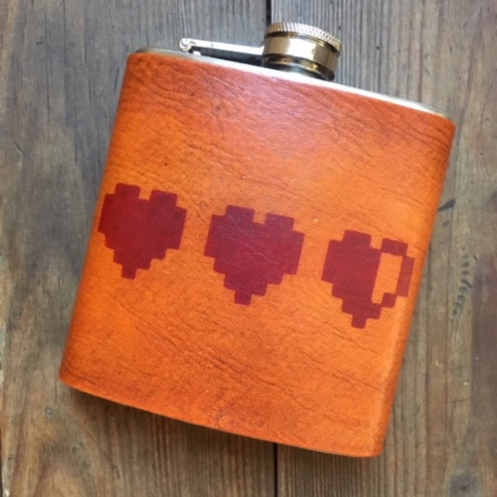 Handmade Leather Flask 6 oz.